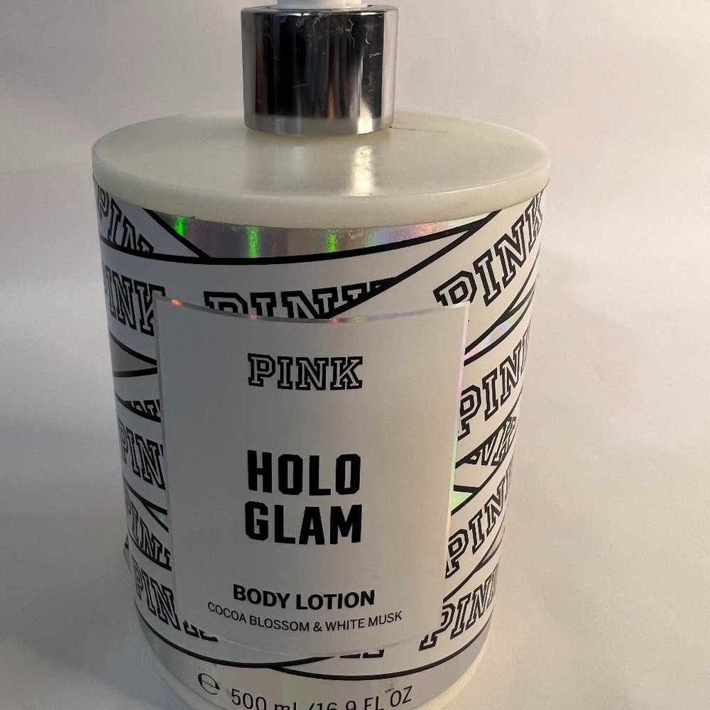 RARE VICTORIA’S SECRET PINK HOLO GLAM FRAGRANCE BODY LOTION CREAM 16.9 oz NEW